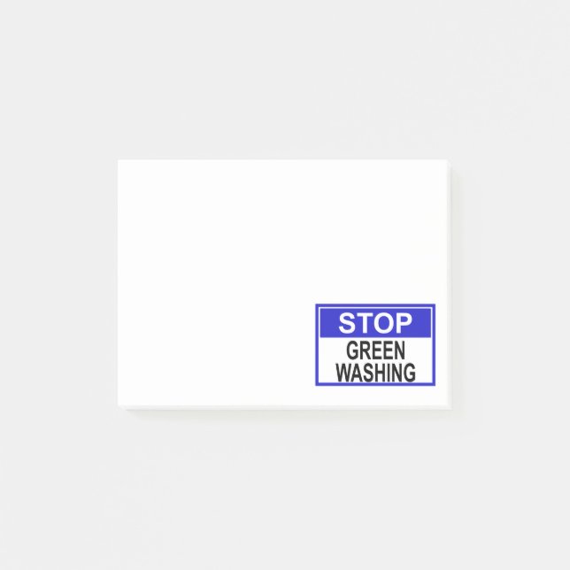 Bloco De Notas Sinal de Pare o Greenwashing (Frente)