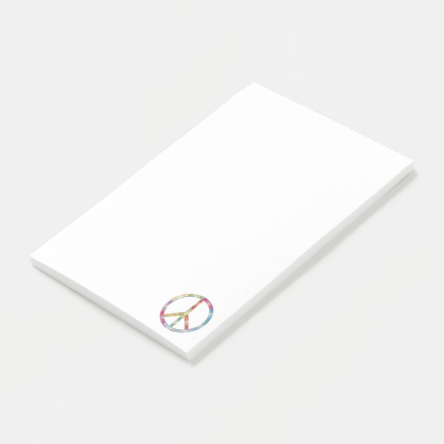 Bloco De Notas Sinal de Paz Colorido (Inclinado)
