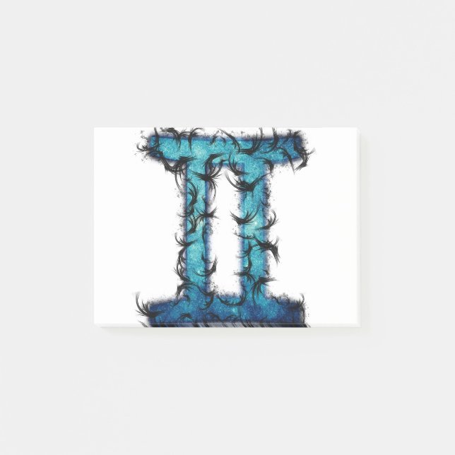 Bloco De Notas Sinal Gemini Zodiac (Frente)