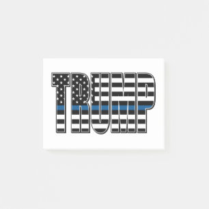 Bloco De Notas Sinalizador da Polícia de Trump-Blue-Line