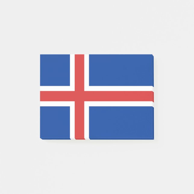 Bloco De Notas Sinalizador das Notas Pós-it® da Islândia (Frente)