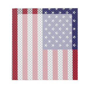 Bloco De Notas Sinalizador dos EUA em Impressão de fibra de carbo