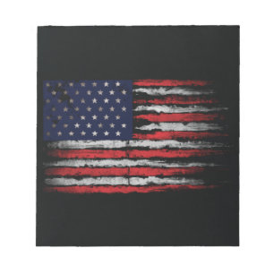 Bloco De Notas Sinalizador Grunge U.S.A