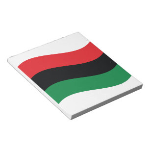 Bloco De Notas Sinalizador vermelho, preto e verde