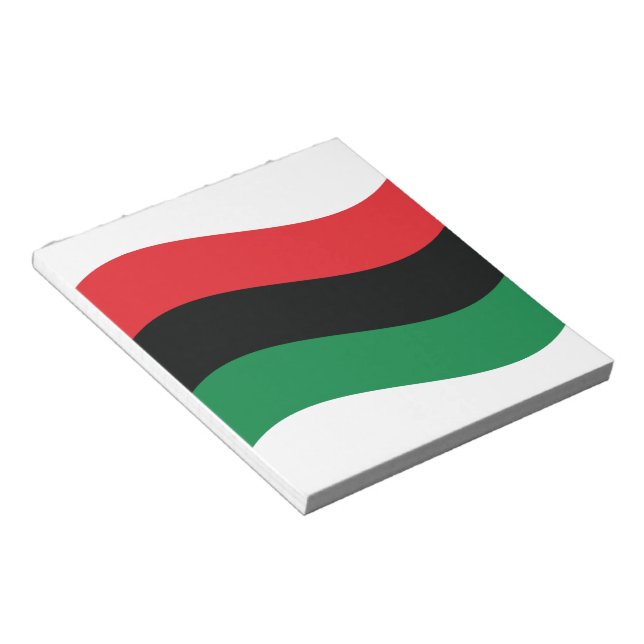 Bloco De Notas Sinalizador vermelho, preto e verde (Inclinado)