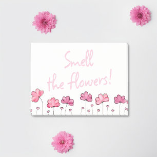 Bloco De Notas Sinta o Aroma das Flores Post-its Inspiradores Pos