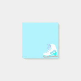 Bloco De Notas Skate de gelo personalizado - Figura azul