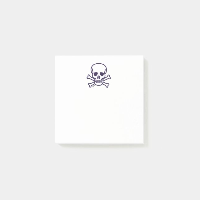 Bloco De Notas Skull n Bones — Presilhas brancas de anotações (Frente)