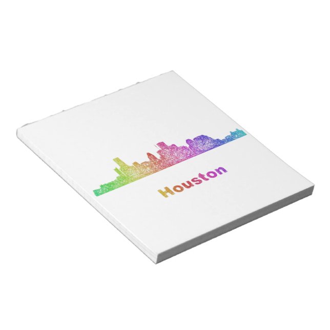 Bloco De Notas Skyline Rainbow Houston (Inclinado)