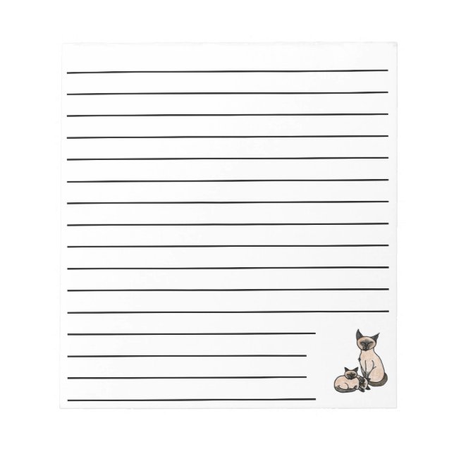 Bloco De Notas Sleepy Siamese (Frente)
