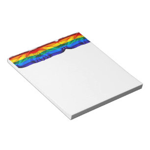 Bloco De Notas SlipperyJoe's artístico Wave Orgulho gay Flag pre