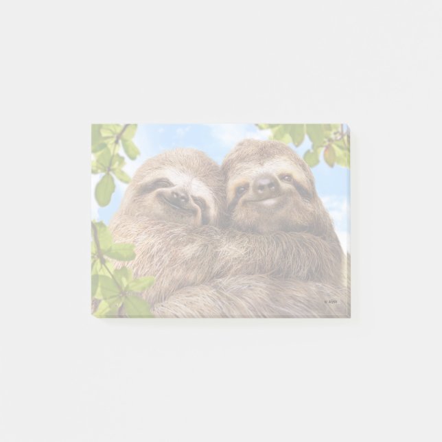 Bloco De Notas Sloth Couple (Frente)