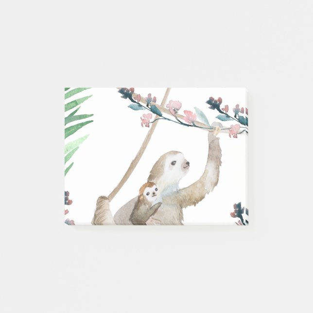 Bloco De Notas Sloth Momma (Frente)