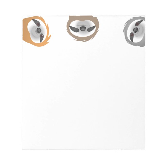 Bloco De Notas Sloths Amigáveis (Frente)