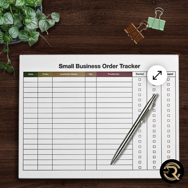 Bloco De Notas Small Business Order Tracking  (Criador carregado)
