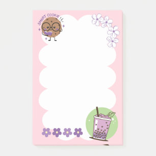Bloco De Notas Smart Cookie & Boba Tea kawaii