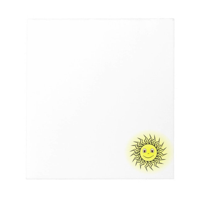 Bloco De Notas Smiling Sun Personalizado (Frente)