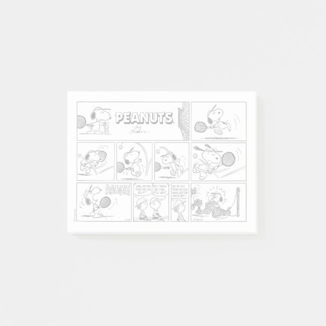 Bloco De Notas Snoopy Plays Tênis (Frente)