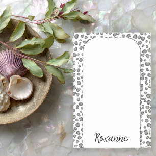 Bloco De Notas Snow Leopard Animal Print PERSONALIZE TI