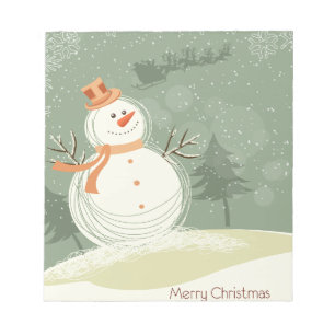 Bloco De Notas Snowman