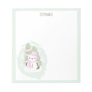 Bloco De Notas Snowman Christmas