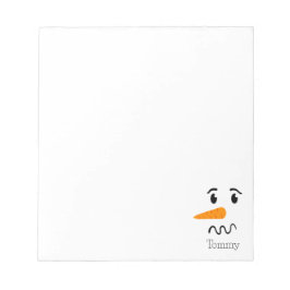 Bloco De Notas Snowman Confusa Face Frosty