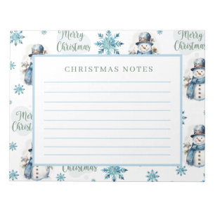 Bloco De Notas Snowman de Natal