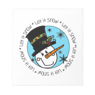 Bloco De Notas Snowman Deixe-o nevar