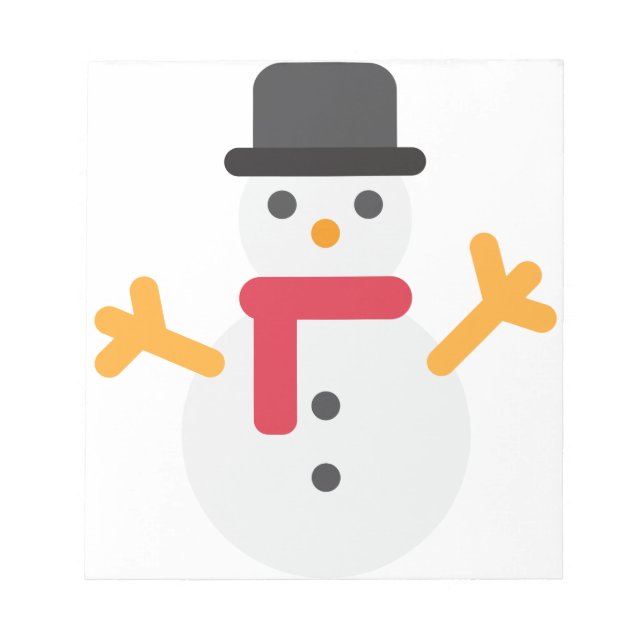 Bloco De Notas snowman emoji de natal (Frente)
