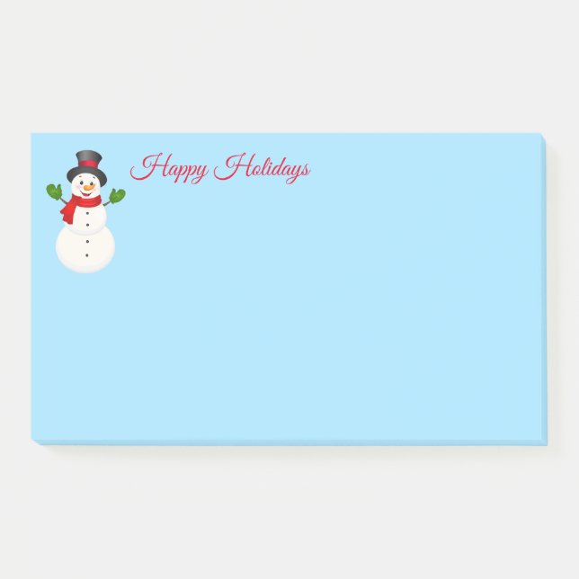 Bloco De Notas Snowman Posta as notas (Frente)