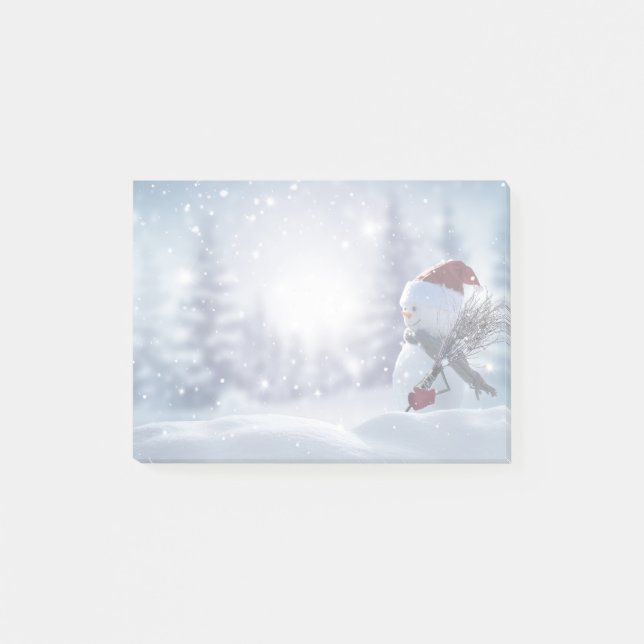 Bloco De Notas Snowman posta-o de anotação (Frente)