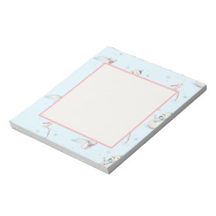 Bloco De Notas Snowman Snowball Design