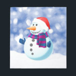 Bloco De Notas Snowman Winter Merry Christmas Snow<br><div class="desc">Bonito boneco de neve no Tema de Natal da neve Doormat.</div>
