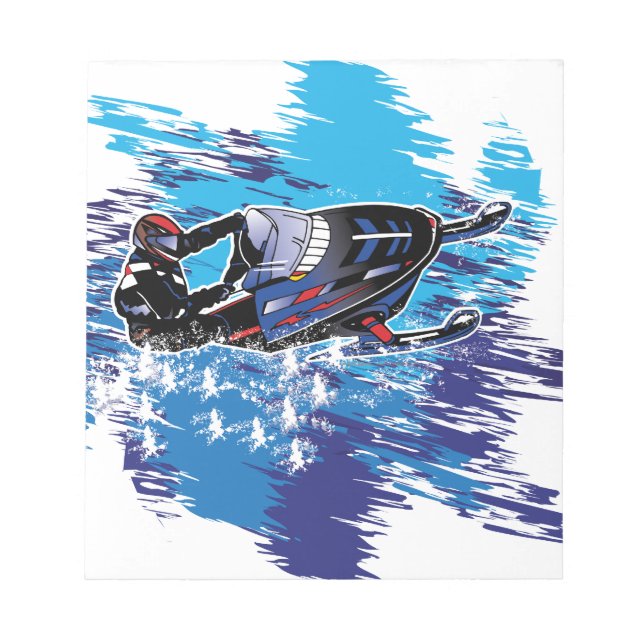 Bloco De Notas Snowmobiler Gráfico (Frente)