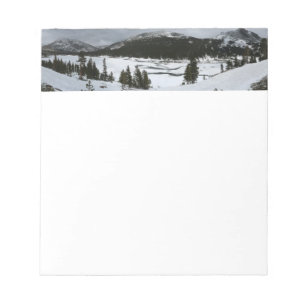 Bloco De Notas Snowy Ellery Lake California Fotografia de inverno