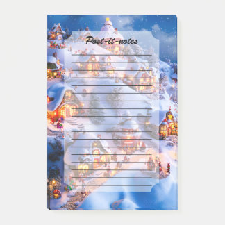 Bloco De Notas Snowy Hills Whimsical Christmas Village