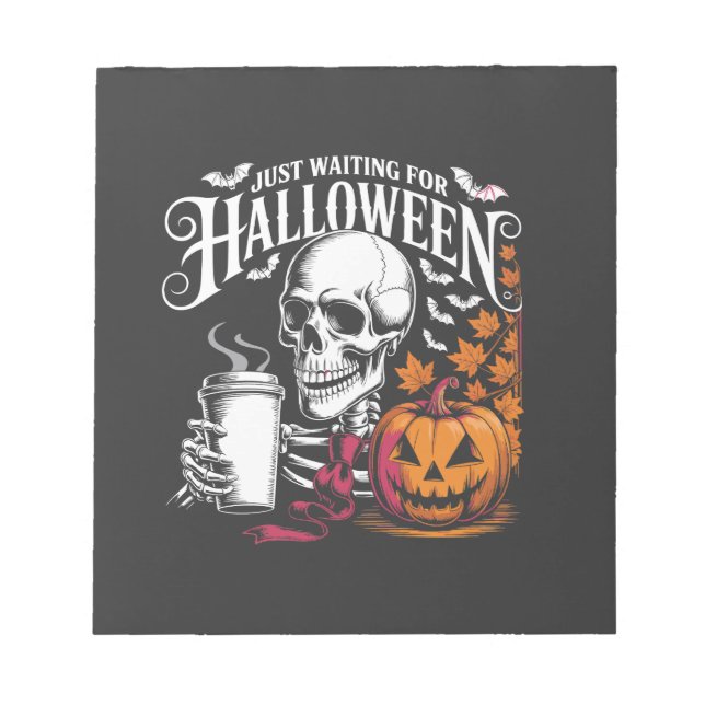 Bloco De Notas Só Esperando Pelo Halloween (Frente)