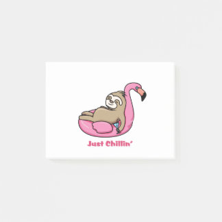 Bloco De Notas SÓ FILHO - Lpreguiçoso e rosa Flamingo