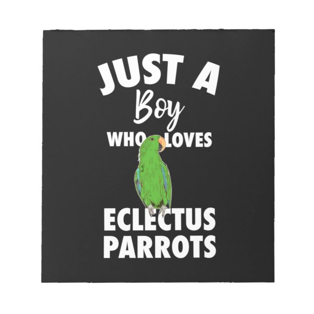 Bloco De Notas Só Uma Menina Que Ama O Papagaio Eclectus (Frente)