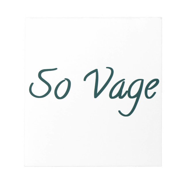 Bloco De Notas so vage (Frente)