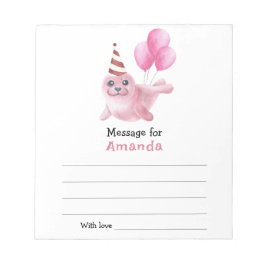 Bloco De Notas Sob o mar Selo Mensagem da cápsula de Aniversário