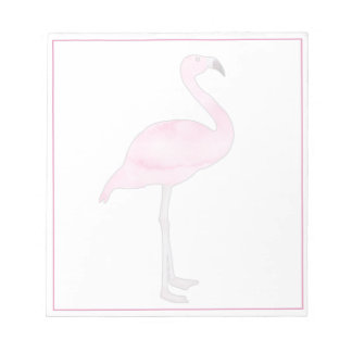 Bloco De Notas Sobreposição Transparente Borda Rosa Flamingo Rosa