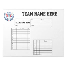 Bloco De Notas Soccer / Football Lineup Cards