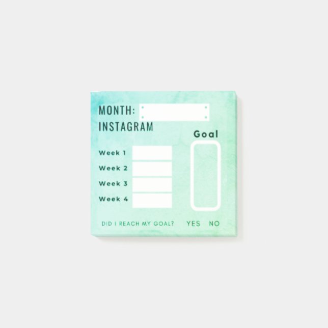 Bloco De Notas Social Media Followers Tracker Post-It® Notes (Frente)