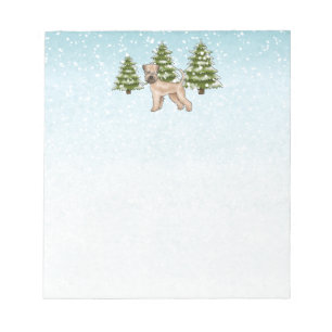 Bloco De Notas Soft-Coated Wheaten Terrier Floresta de Inverno Ne