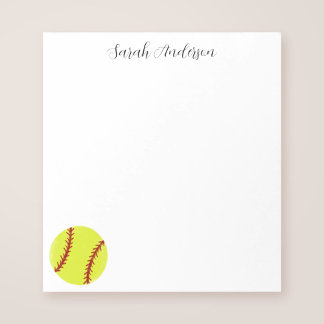 Bloco De Notas Softball Cute Personalizado