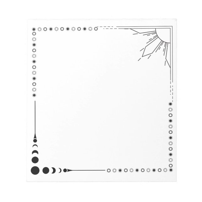 Bloco De Notas sol e lua (Frente)