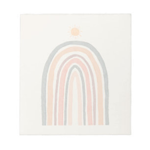 Bloco De Notas Sol Sobre Um Arco-Íris