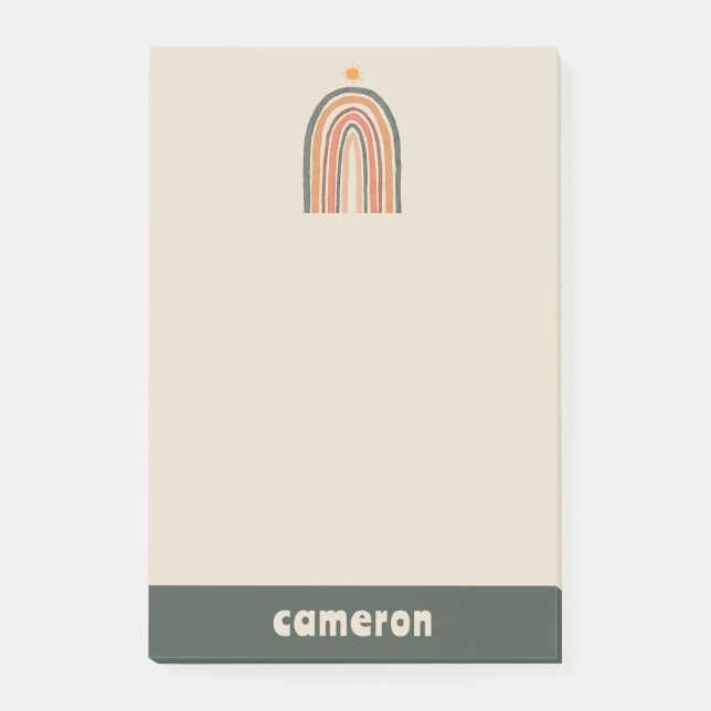 Bloco De Notas Sol Sobre Um Arco-Íris (Frente)