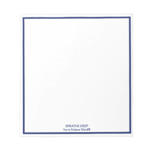 Bloco De Notas Solace Mind® Respire fundo